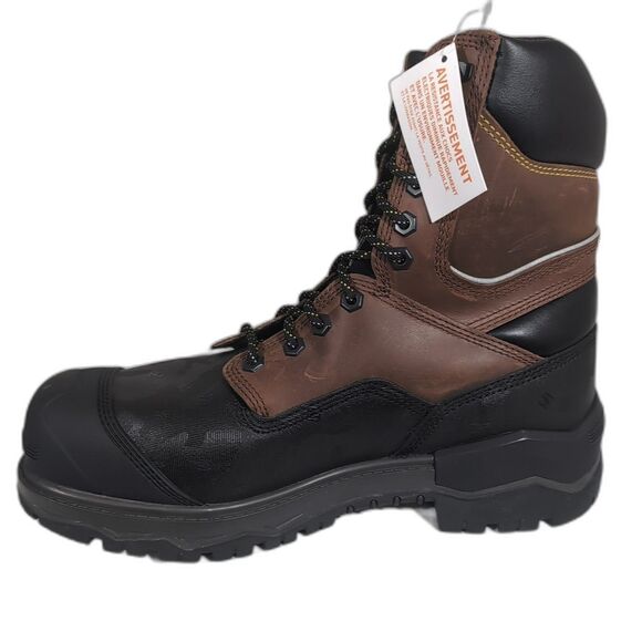 Terra Gantry Work Boots Men's Size 9W Black/Brown Waterproof Composite Toe S973 - Picture 3 of 7